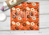 Pumpkin Donut Patterned Adhesive Vinyl H035